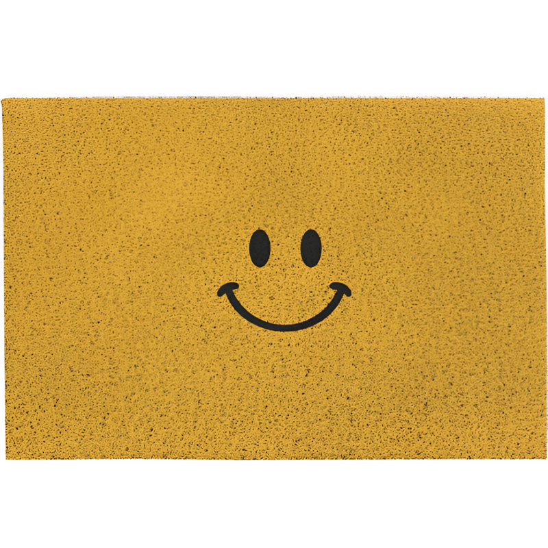 Niedliche Smiley Fußmatte – Rutschfest & Wasserabsorbierend für den Eingangsbereich