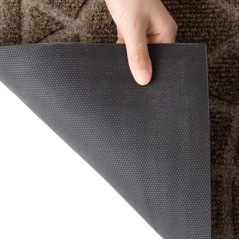 Fußmatte mit geometrischem Blumenmuster und rutschfester Rückseite