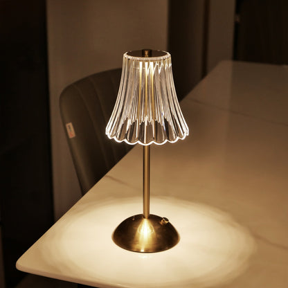 Kristall-Tischlampe mit LED und Touch-Bedienung