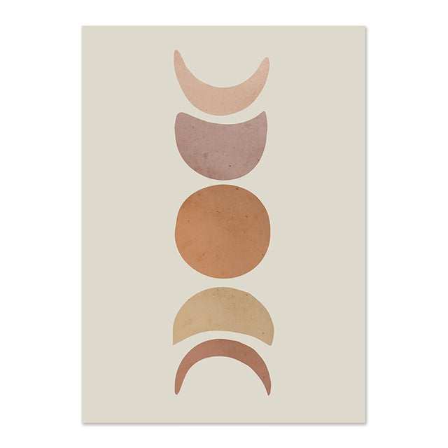 Leinwand-Wandkunst Sonne und Mond Boho-Design