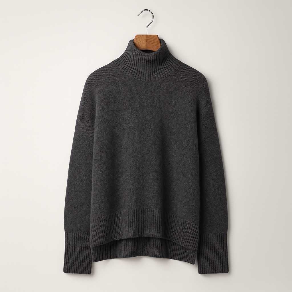 Damen Rollkragenpullover Aus Kaschmir Mix Mit Klassischem Design