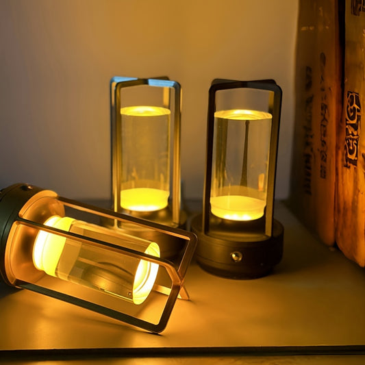 Wiederaufladbare Kristall-Tischlampe – Touch-gesteuert & USB-betrieben