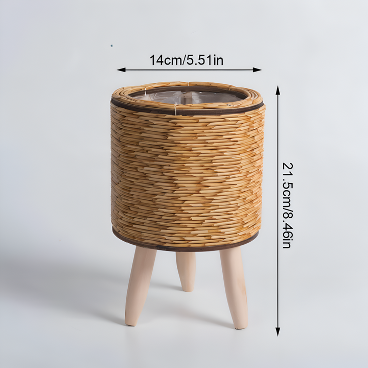 Künstlicher Korb Pflanzer Rustikaler Rattan Blumentopf