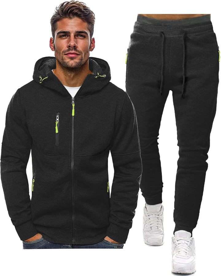 Herren Trainingsanzug Mit Kapuzenjacke Und Jogginghose