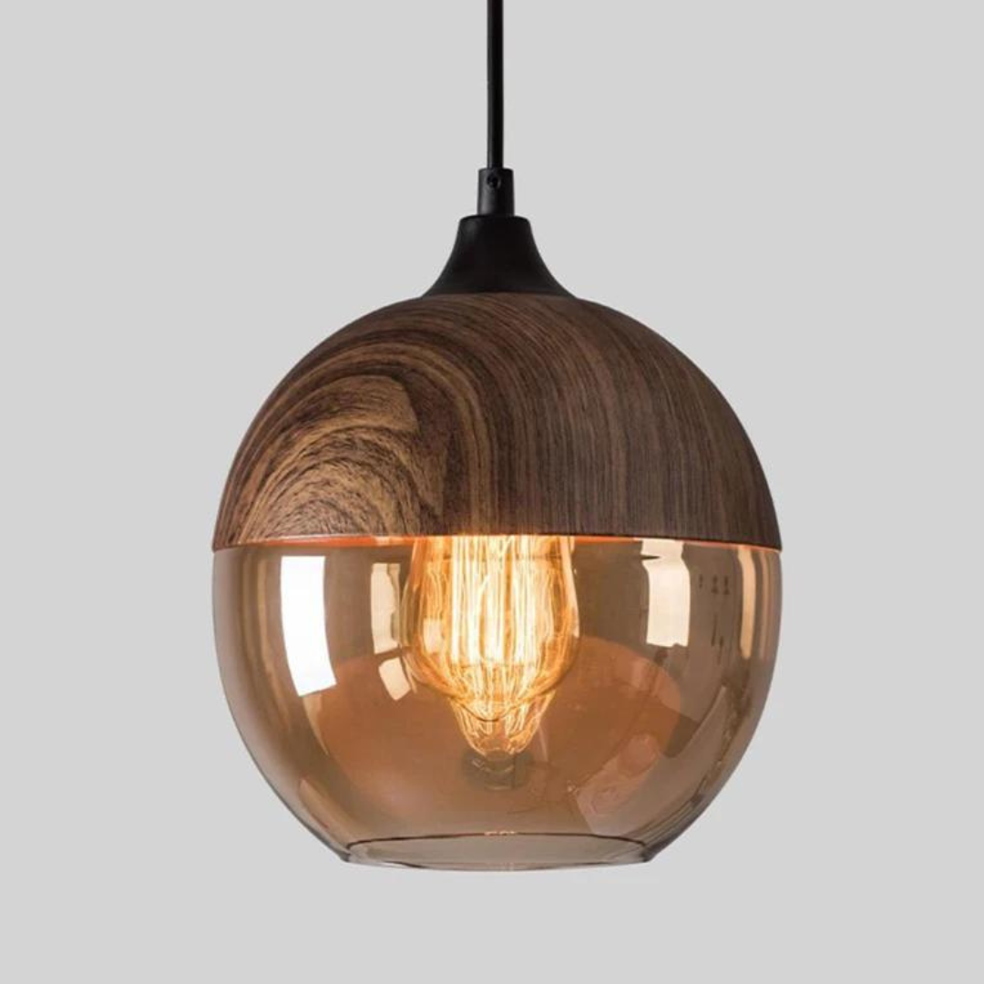 Hängeleuchte Holz Glas – Skandinavisches Design für Esszimmer und Wohnzimmer