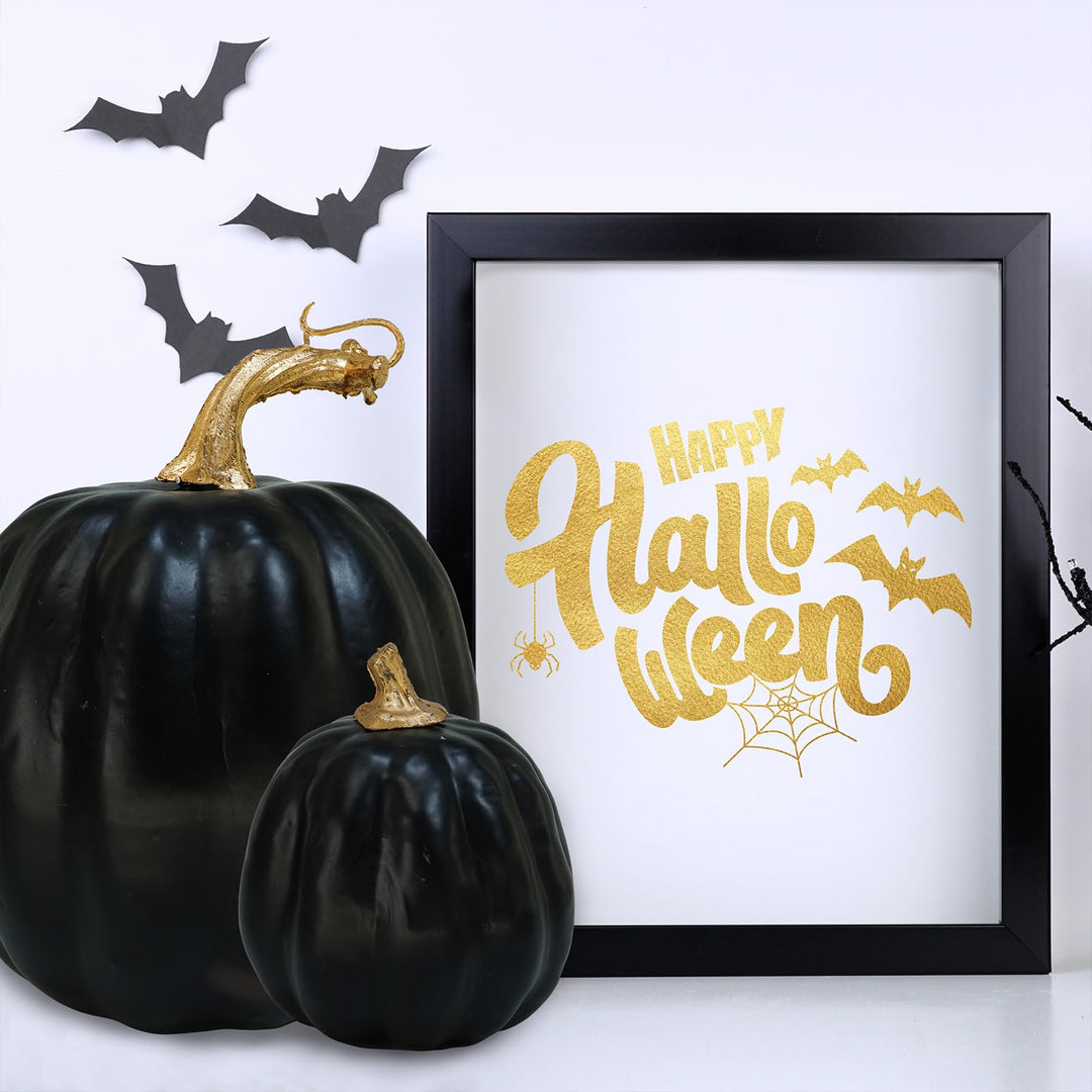 Schwarze Kunstkürbisse für kreative Herbstdekoration und Arrangements