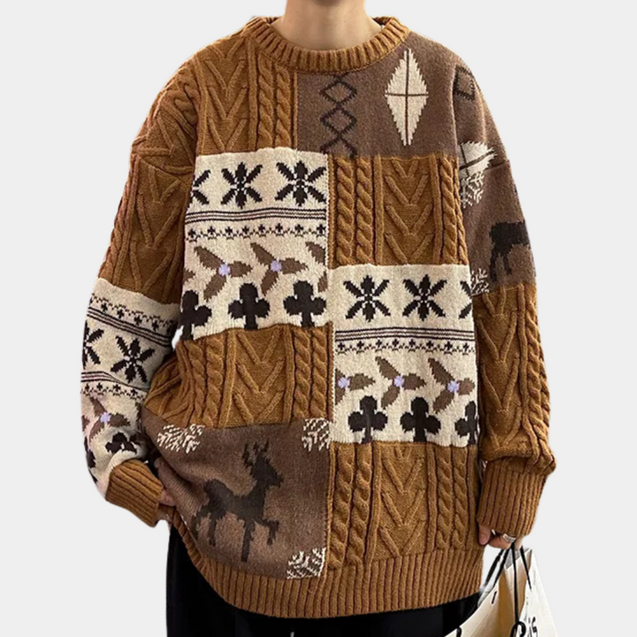 Herren Strickpullover Mit Lockerem Schnitt