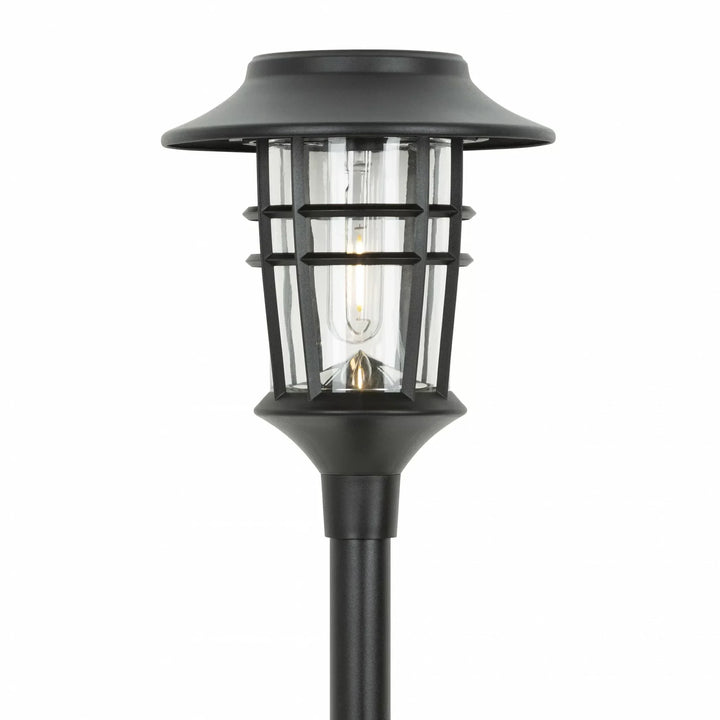 Stilvolle LED Solar-Gartenleuchte im Streifen-Design für Garten und Hof