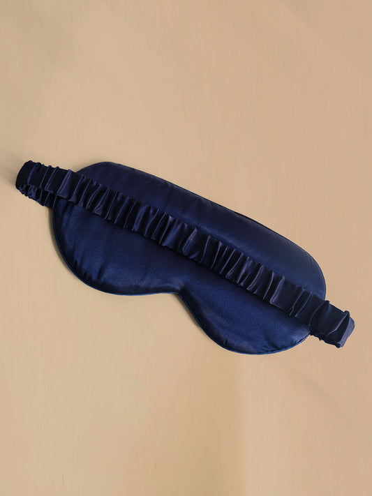 Schlichte Schlafmaske für Damen – Augenmaske mit Paspelierung und Gummiband