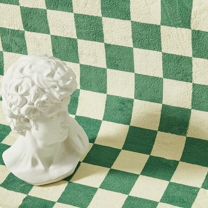 Nachttischteppich Baumwolle Kariertes Muster