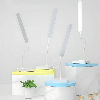 Flexibler LED-Schreibtischlampe mit USB-Aufladung oder Netzanschluss – Dimmbar mit 3 Lichtfarben