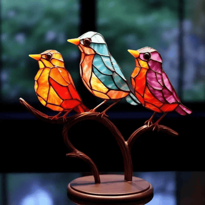 Handgefertigte Glasvogel-Skulpturen – Farbenfrohe Akzente für Ihr Zuhause