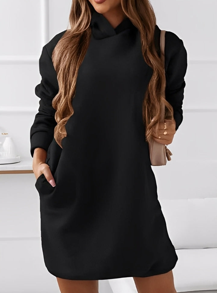 Damen Mini Hoodie Kleid Mit Modernem Schnitt
