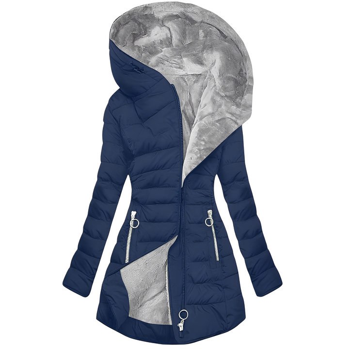 Damen Winterjacke Mit Kapuze Im Modernen Design