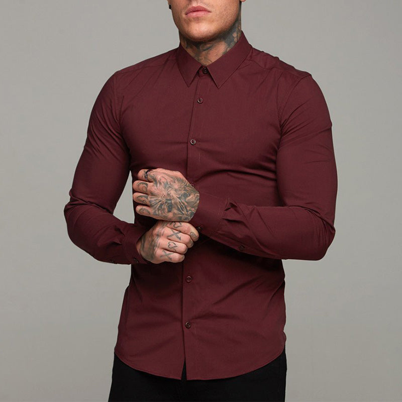Herren Hemd Mit Schmalem Schnitt Und Langarm