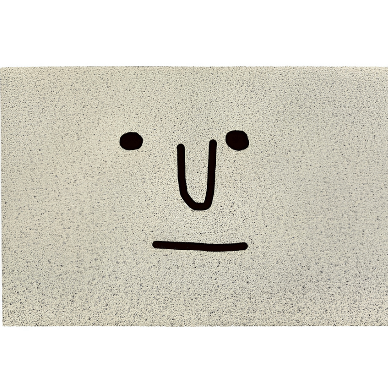 Niedliche Smiley Fußmatte – Rutschfest & Wasserabsorbierend für den Eingangsbereich
