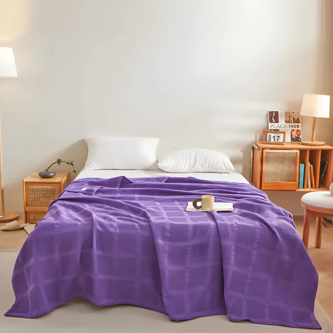 Wohndecke Mit Waffelstruktur Aus Baumwolle