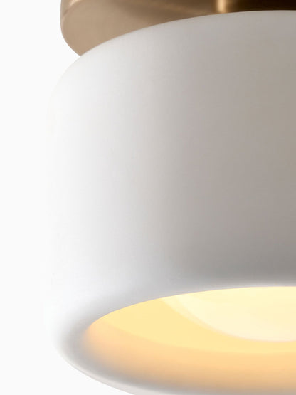 Porzellan Deckenleuchte – Moderne Flush Mount Lampe mit Metallbasis