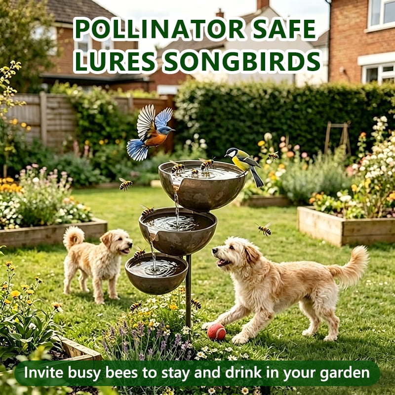 Dekoratives Metall-Vogelbad für Garten, Terrasse oder Balkon