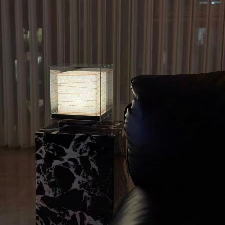 Table Lamp Square Paper Wireless Decorative