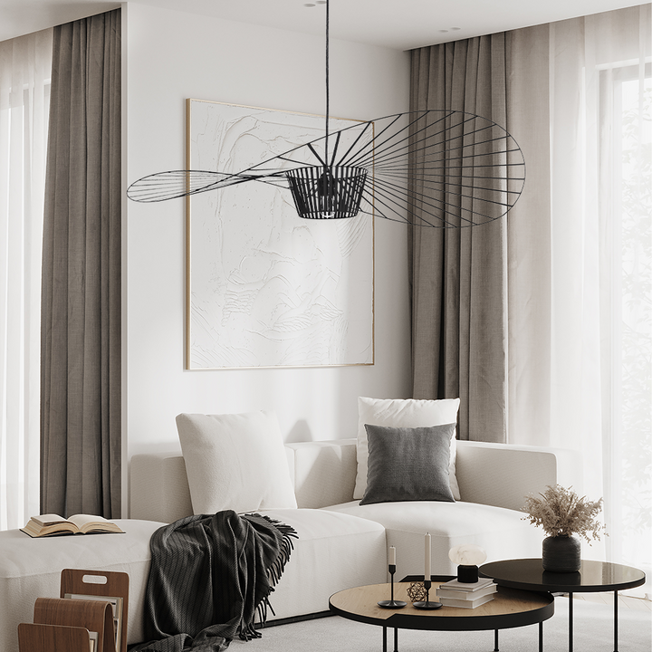 LED Pendelleuchte Vertigo im Strohhut-Design – vintage, modern & leicht