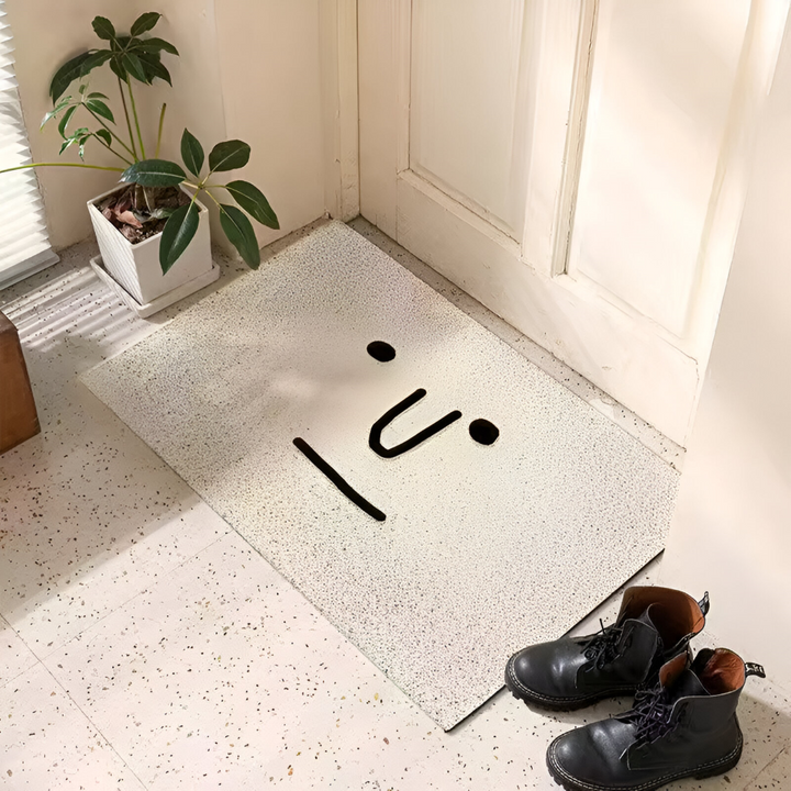 PVC-Rutschfester Fußmatte mit Smiley-Gesicht Bedruckter Eingangsbereich-Teppich