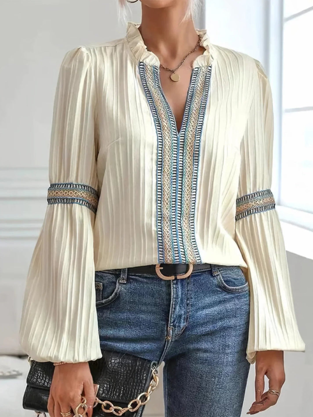 Stunning V-Neck Blouse for Women