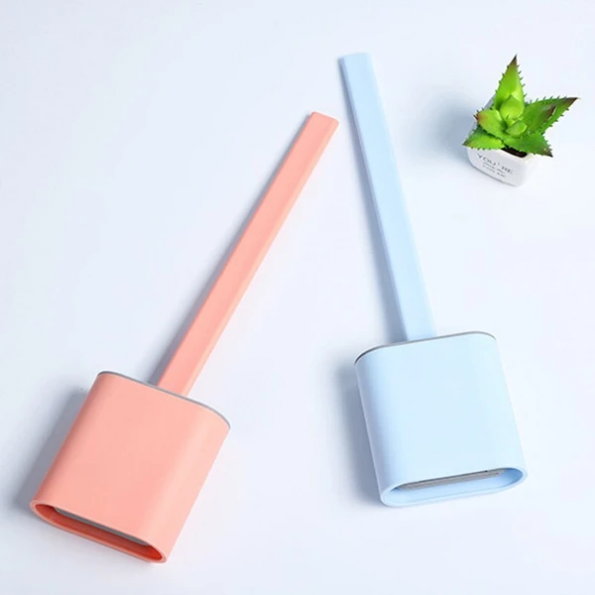 WC-Bürste mit flexiblem Silikonkopf für hygienische Reinigung