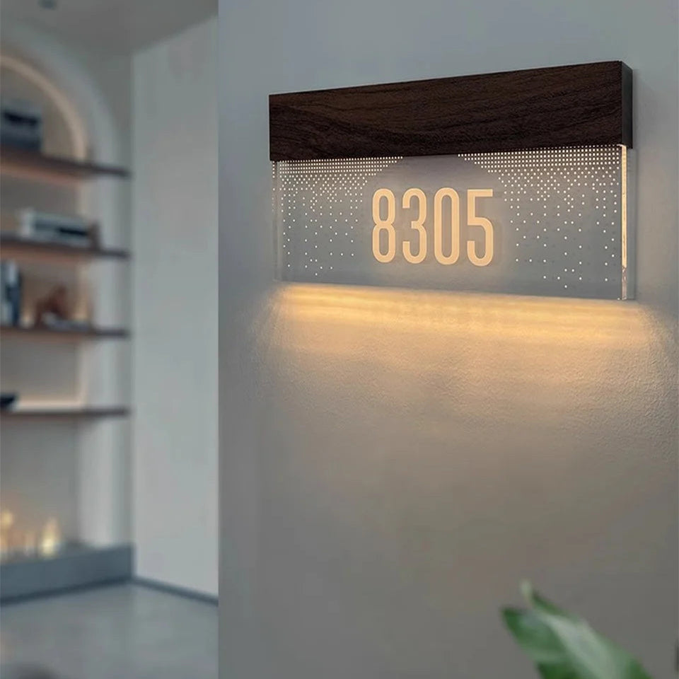 LED-Hausnummernschild Individuelles Design