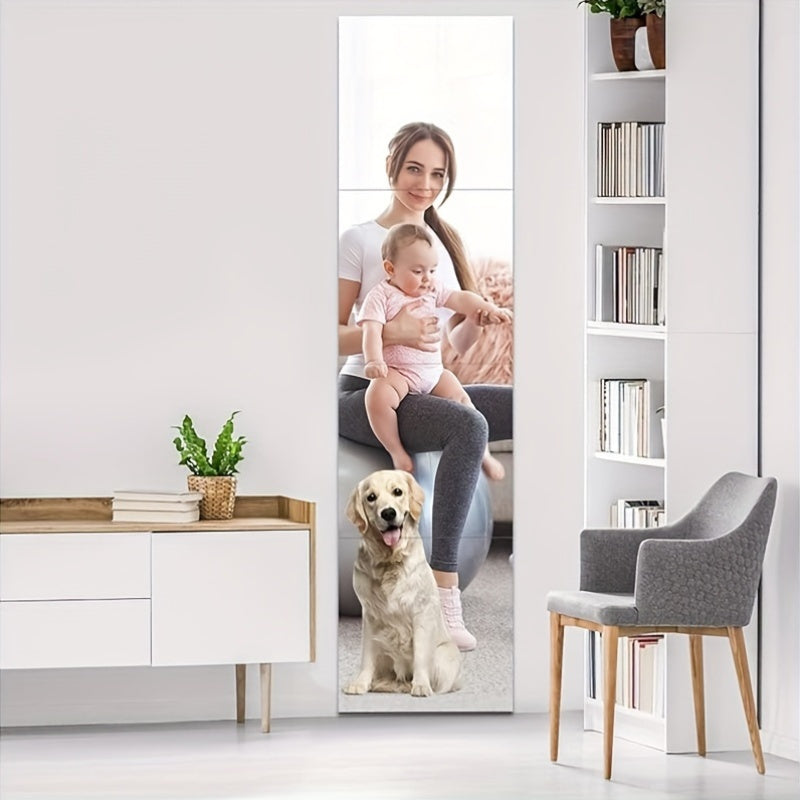 3D Acryl-Spiegelfliesen selbstklebend für moderne Wanddekoration