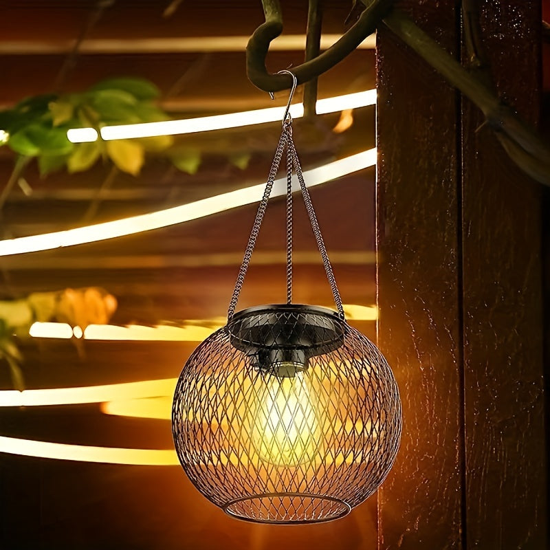 Solarlaterne außen hängelampe metall für garten und terrasse