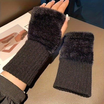 Fingerlose Winterhandschuhe Damen