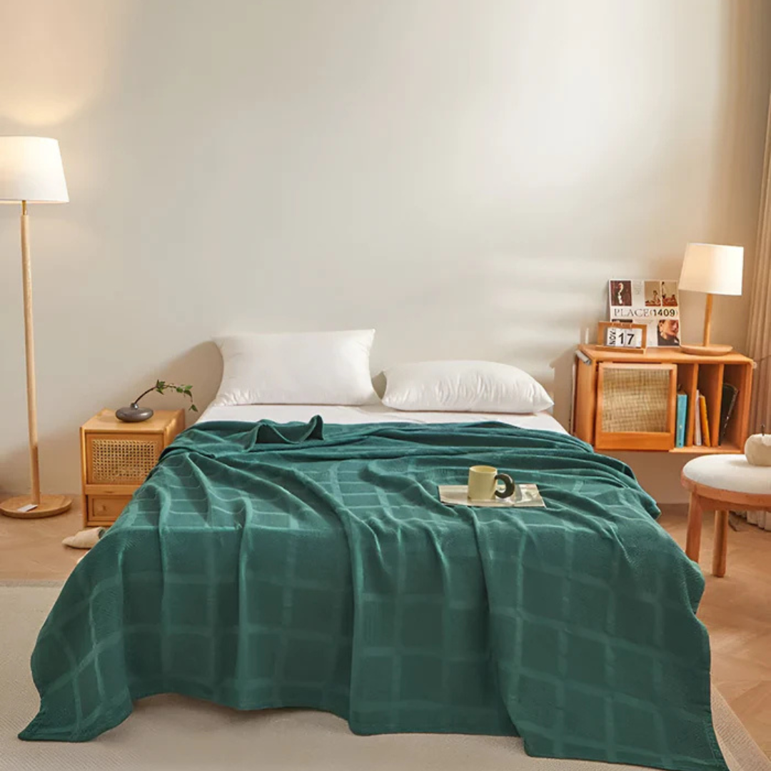 Wohndecke Mit Waffelstruktur Aus Baumwolle