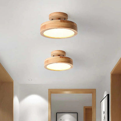 Holzrahmen LED Deckenleuchte - Natürliche Licht Atmosphäre