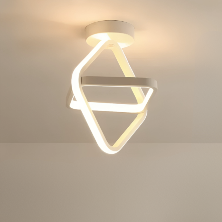 Moderne LED-Deckenleuchte mit kreativem 2-Ring-Design für Flur und Büro