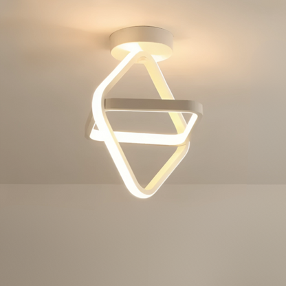 Moderne LED-Deckenleuchte mit kreativem 2-Ring-Design für Flur und Büro
