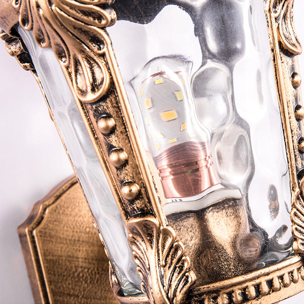 Vintage Außenwandleuchte mit Glaskorpus – Laternenstil für Garten und Terrasse