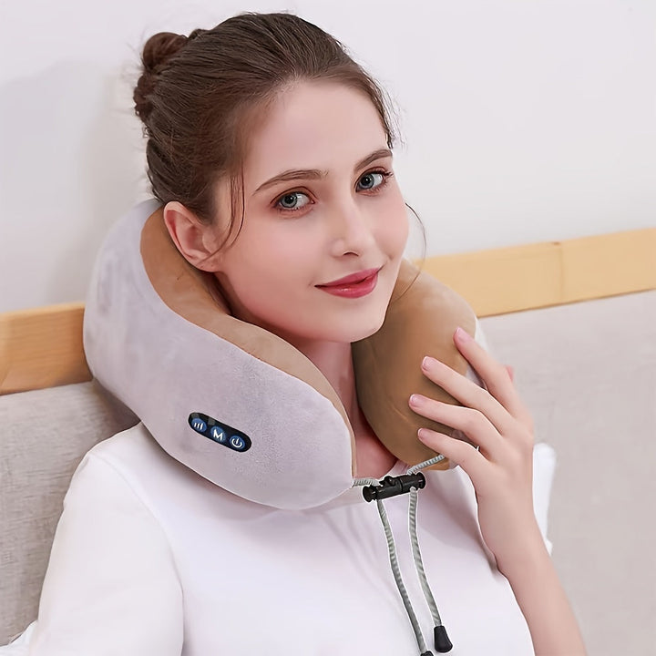 Elektrisches Nackenkissen für Damen – U-förmiges Massagekissen mit USB-Aufladung