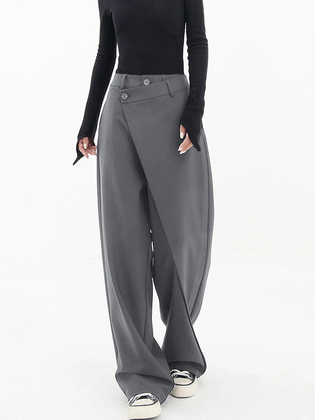 Damen Weit Geschnittene Hose Mit Modernem Stil