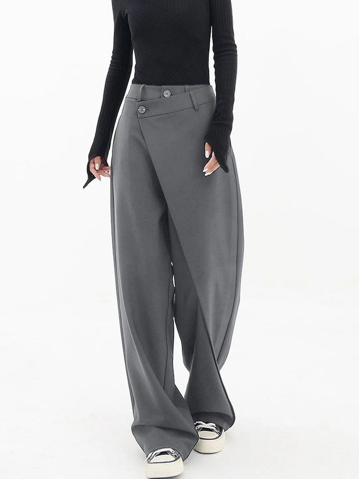 Damen Weit Geschnittene Hose Mit Modernem Stil