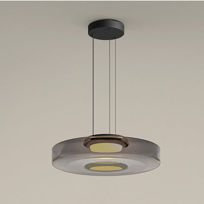 Bauhaus-inspirierte Glas Pendelleuchte mit LED und Höhenverstellung