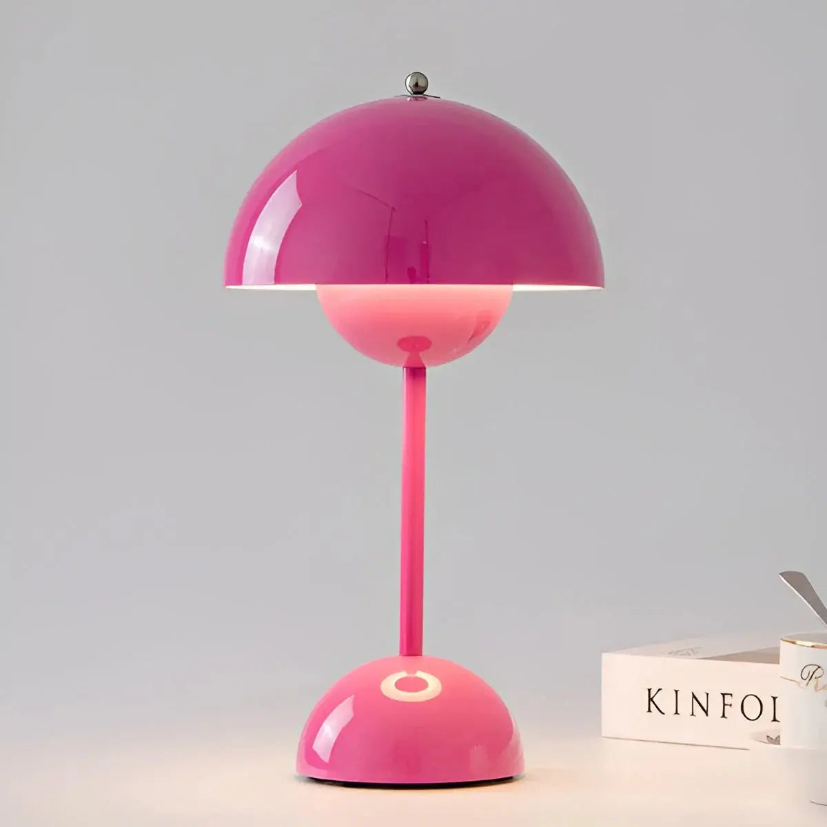 Kabellose LED Tischlampe Pillam mit Dimmfunktion – Edelstahl Design