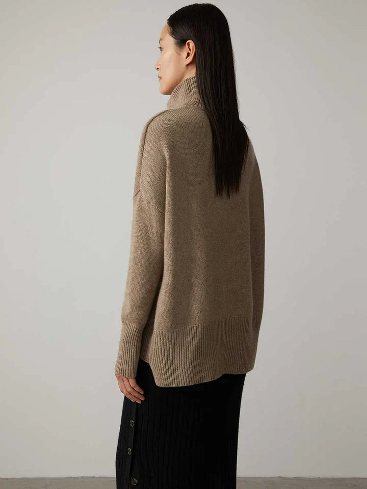Damen Rollkragenpullover Aus Kaschmir Mix Mit Klassischem Design