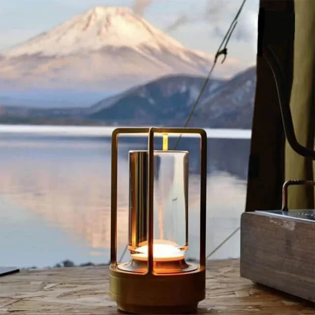 Kristall LED Tischlampe mit Touch-Dimmer & USB – Wiederaufladbar, Wasserdicht & 3 Lichtfarben
