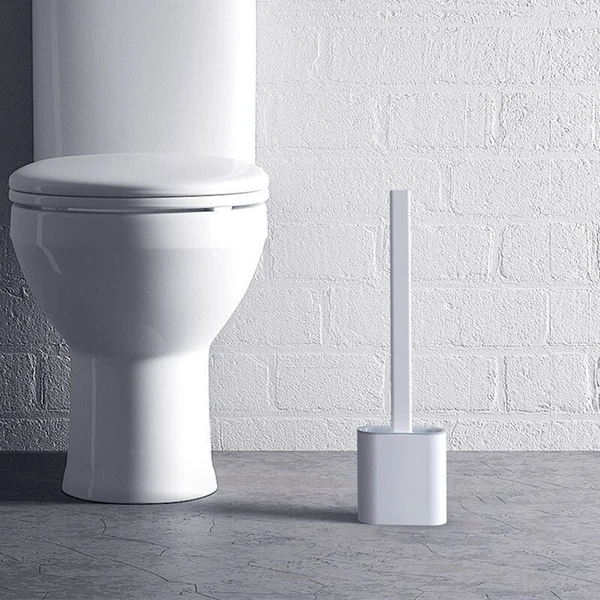 WC-Bürste mit flexiblem Silikonkopf für hygienische Reinigung