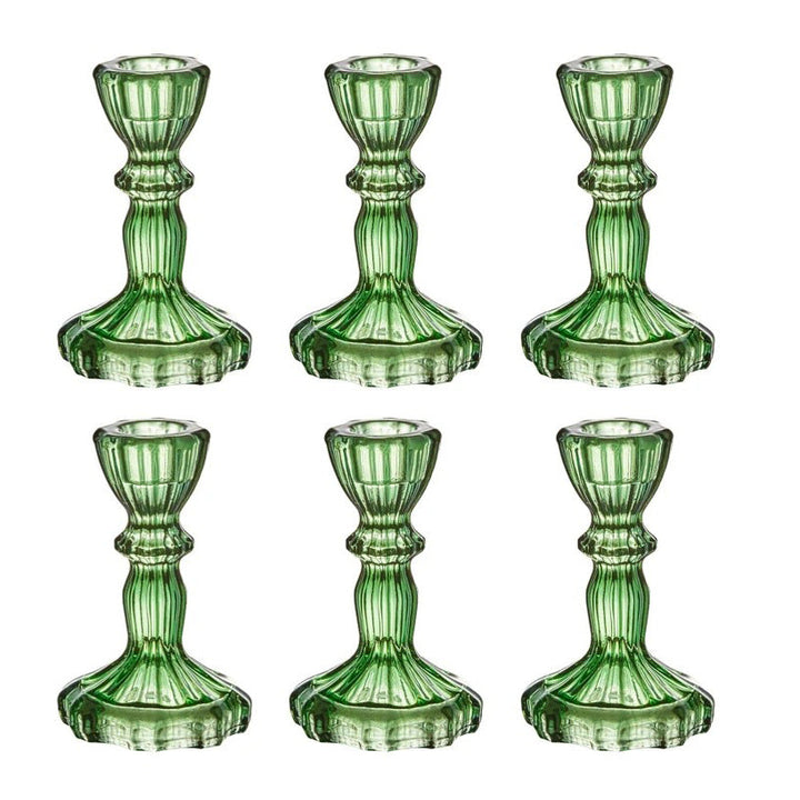 Kristallglas Kerzenhalter Set mit 6 Vintage