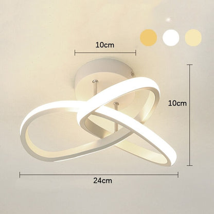 Moderne LED Deckenleuchte mit drei Ringen im skulpturalen Design