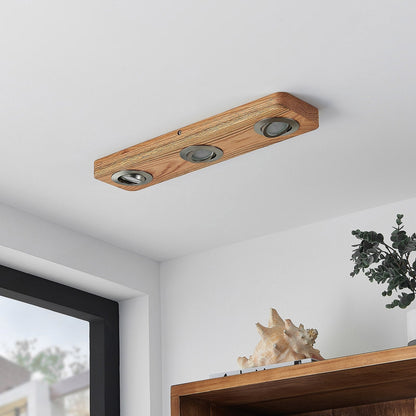 Deckenleuchte Eiche Holz Doppelstrahler LED