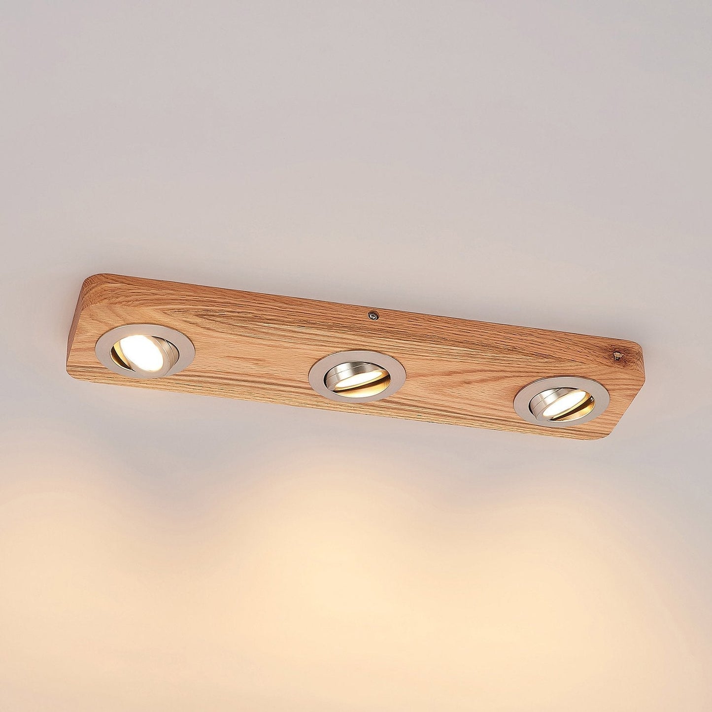 Deckenleuchte Eiche Holz Doppelstrahler LED