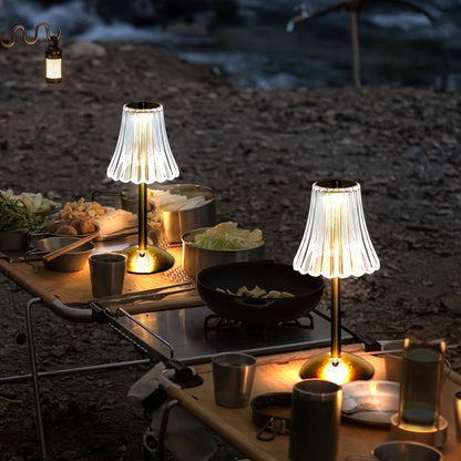 Kristall-Tischlampe mit LED und Touch-Bedienung